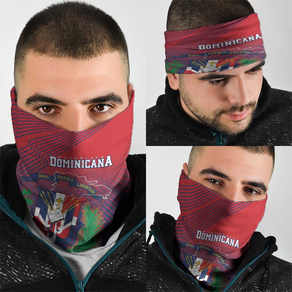 Dominican Republic 2026 Baseball Neck Gaiter Coat Of Arms Gradient Style - Wonder Print Shop