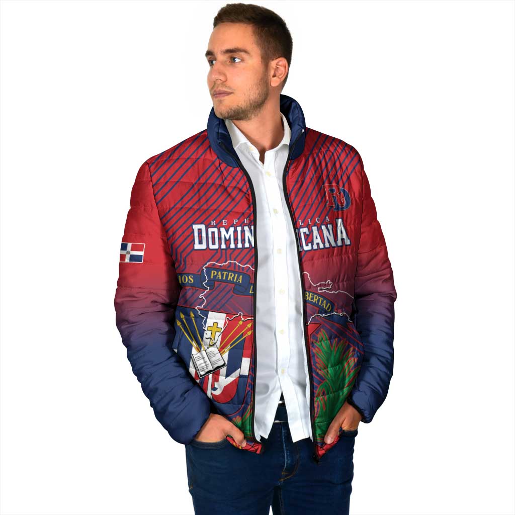 Dominican Republic 2026 Baseball Custom Padded Jacket Coat Of Arms Gradient Style - Wonder Print Shop