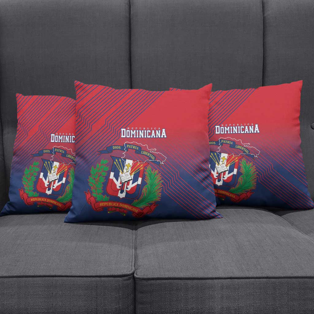 Dominican Republic 2026 Baseball Pillow Cover Coat Of Arms Gradient Style - Wonder Print Shop