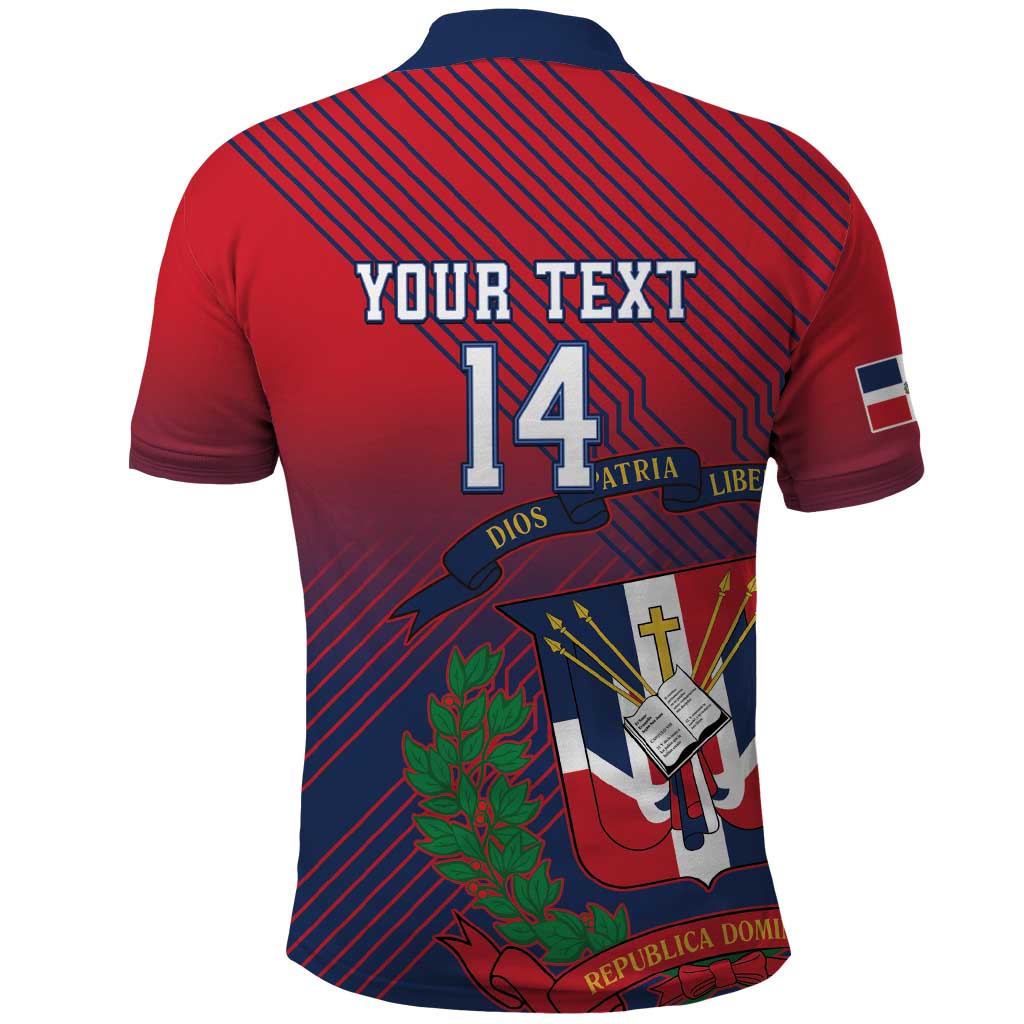 Dominican Republic 2026 Baseball Custom Polo Shirt Coat Of Arms Gradient Style - Wonder Print Shop