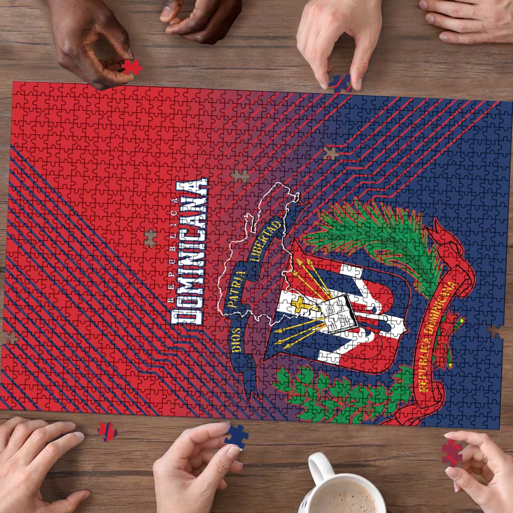 Dominican Republic 2026 Baseball Puzzle Coat Of Arms Gradient Style - Wonder Print Shop