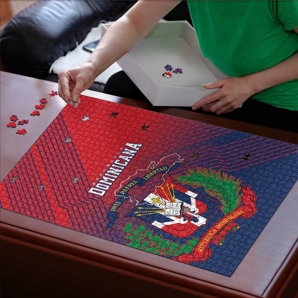 Dominican Republic 2026 Baseball Puzzle Coat Of Arms Gradient Style - Wonder Print Shop