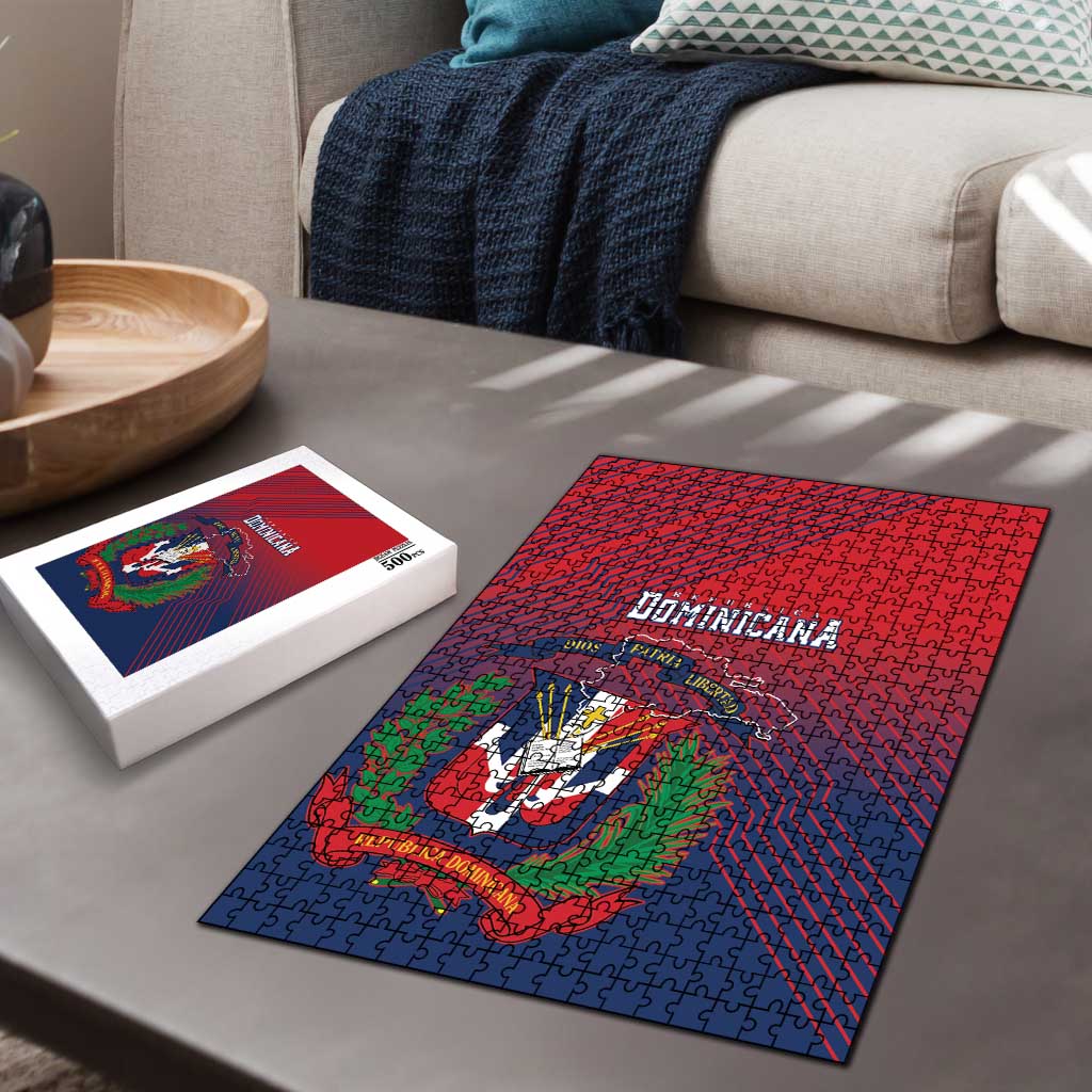 Dominican Republic 2026 Baseball Puzzle Coat Of Arms Gradient Style - Wonder Print Shop