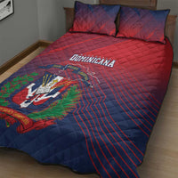 Dominican Republic 2026 Baseball Quilt Bed Set Coat Of Arms Gradient Style - Wonder Print Shop