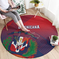 Dominican Republic 2026 Baseball Round Carpet Coat Of Arms Gradient Style - Wonder Print Shop