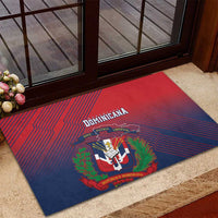 Dominican Republic 2026 Baseball Rubber Doormat Coat Of Arms Gradient Style - Wonder Print Shop