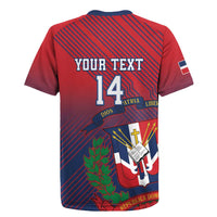 Dominican Republic 2026 Baseball Custom Rugby Jersey Coat Of Arms Gradient Style - Wonder Print Shop