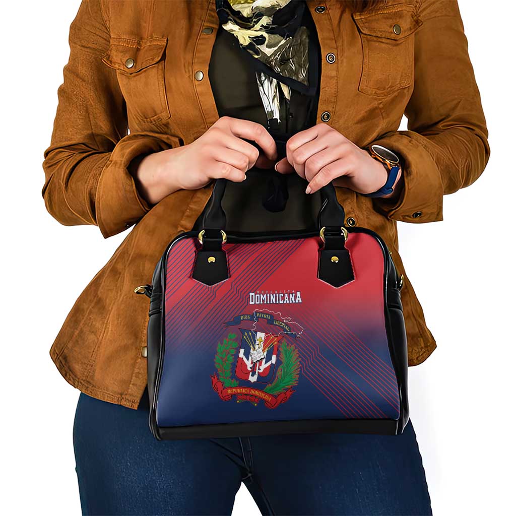 Dominican Republic 2026 Baseball Shoulder Handbag Coat Of Arms Gradient Style - Wonder Print Shop