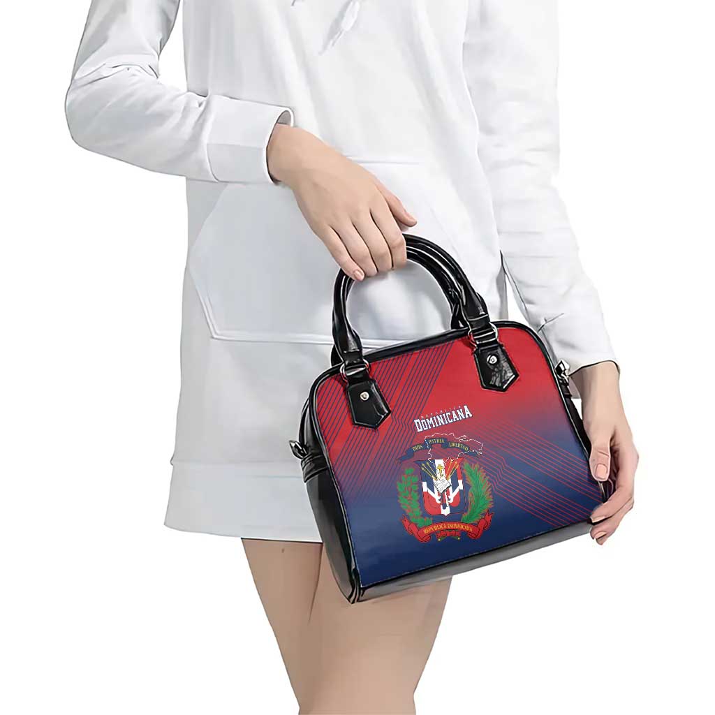 Dominican Republic 2026 Baseball Shoulder Handbag Coat Of Arms Gradient Style - Wonder Print Shop