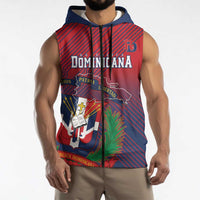 Dominican Republic 2026 Baseball Custom Sleeveless Zip Hoodie Coat Of Arms Gradient Style - Wonder Print Shop