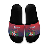 Dominican Republic 2026 Baseball Slide Sandals Coat Of Arms Gradient Style - Wonder Print Shop