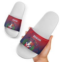 Dominican Republic 2026 Baseball Slide Sandals Coat Of Arms Gradient Style - Wonder Print Shop