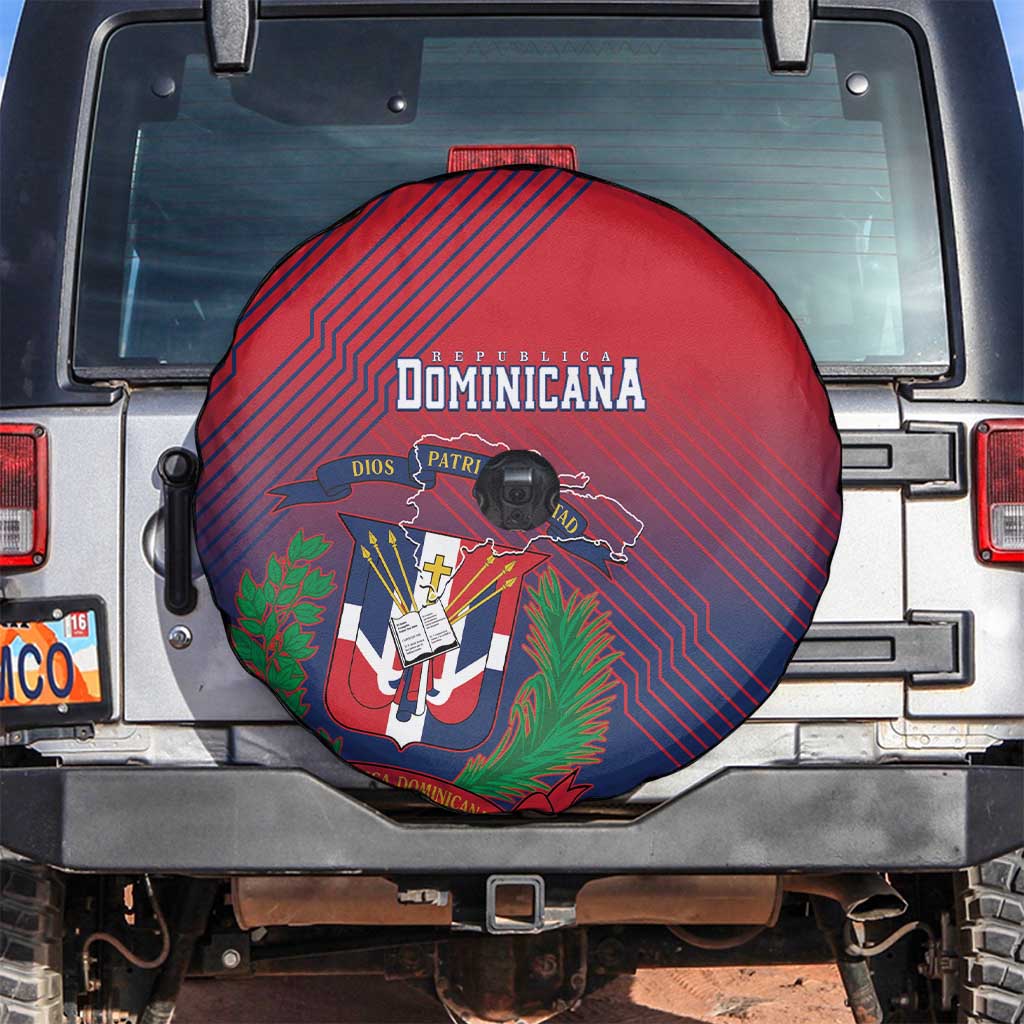 Dominican Republic 2026 Baseball Spare Tire Cover Coat Of Arms Gradient Style - Wonder Print Shop