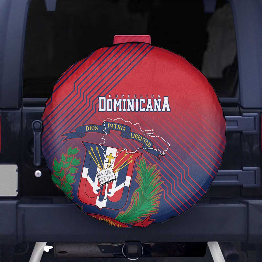 Dominican Republic 2026 Baseball Spare Tire Cover Coat Of Arms Gradient Style - Wonder Print Shop