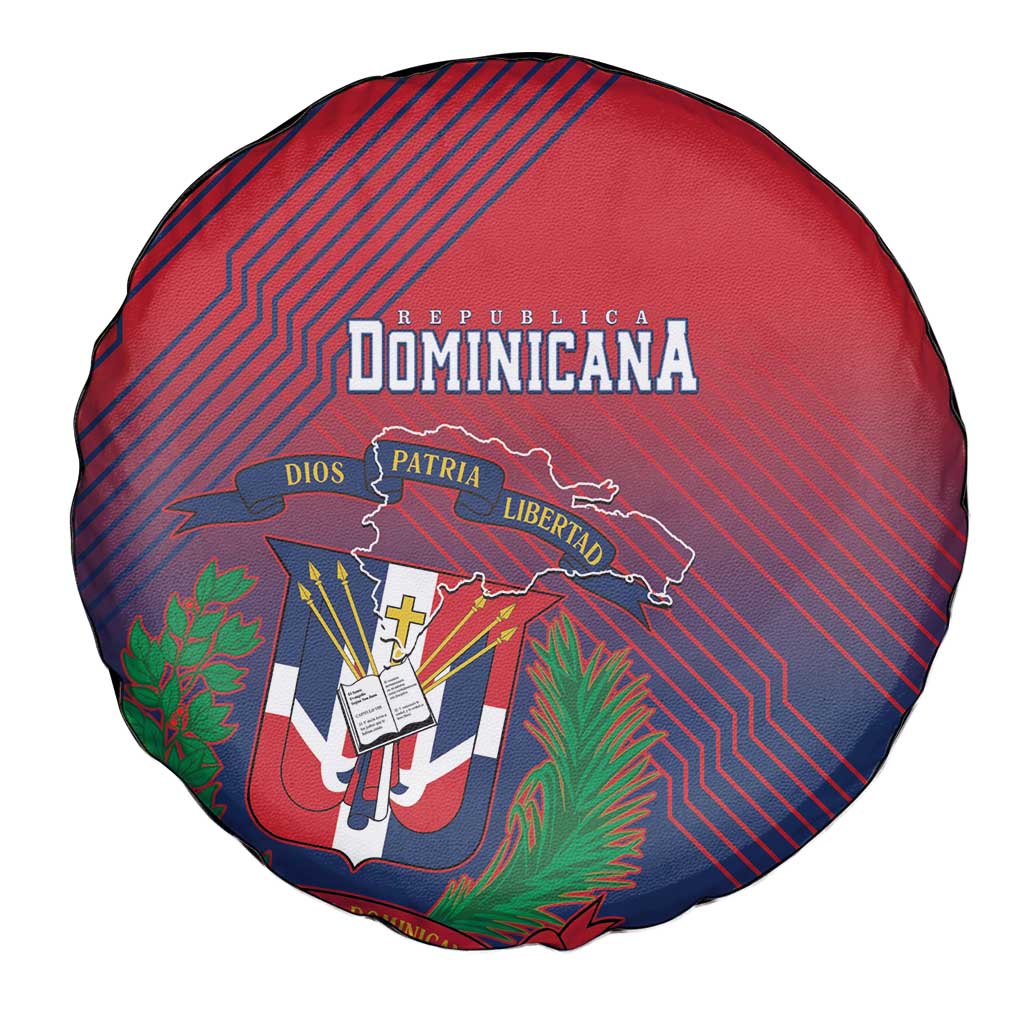 Dominican Republic 2026 Baseball Spare Tire Cover Coat Of Arms Gradient Style - Wonder Print Shop