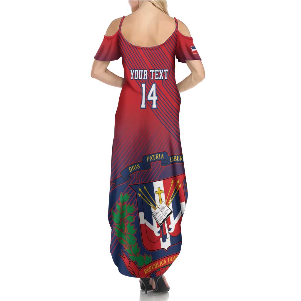 Dominican Republic 2026 Baseball Custom Summer Maxi Dress Coat Of Arms Gradient Style - Wonder Print Shop