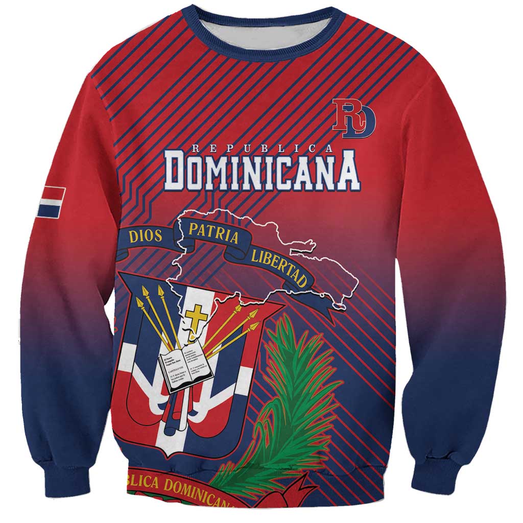 Dominican Republic 2026 Baseball Custom Sweatshirt Coat Of Arms Gradient Style - Wonder Print Shop