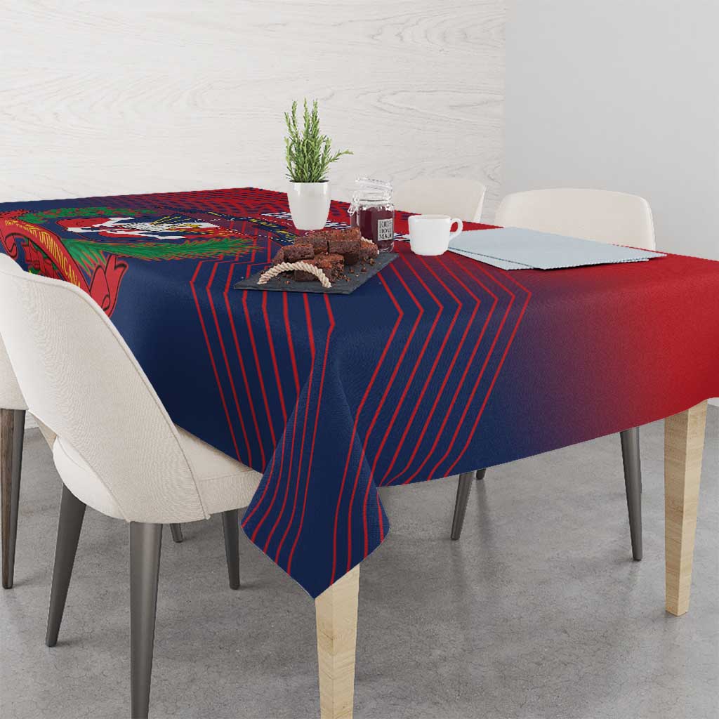 Dominican Republic 2026 Baseball Tablecloth Coat Of Arms Gradient Style - Wonder Print Shop
