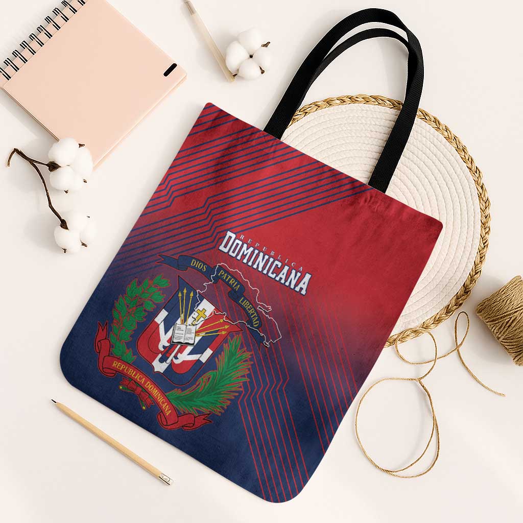 Dominican Republic 2026 Baseball Tote Bag Coat Of Arms Gradient Style - Wonder Print Shop