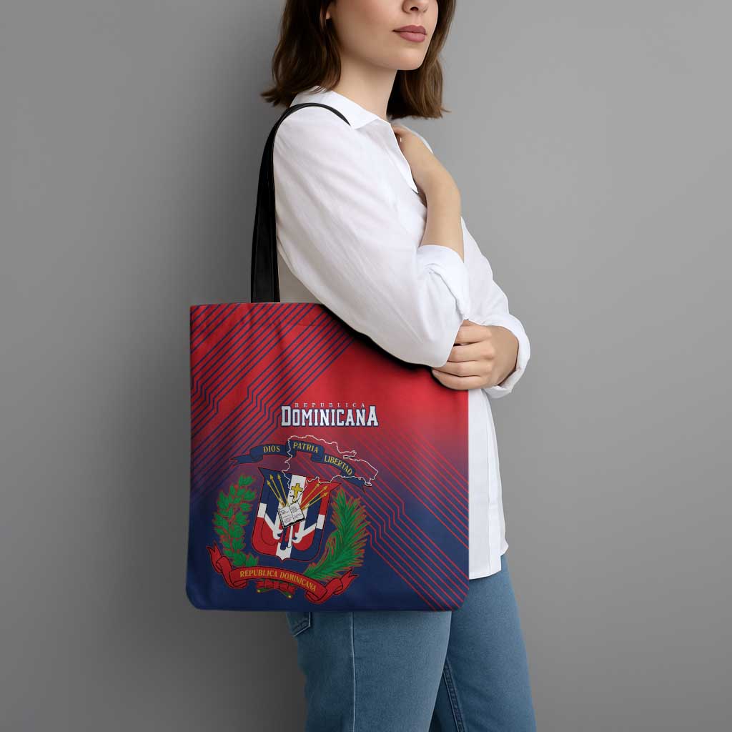 Dominican Republic 2026 Baseball Tote Bag Coat Of Arms Gradient Style - Wonder Print Shop