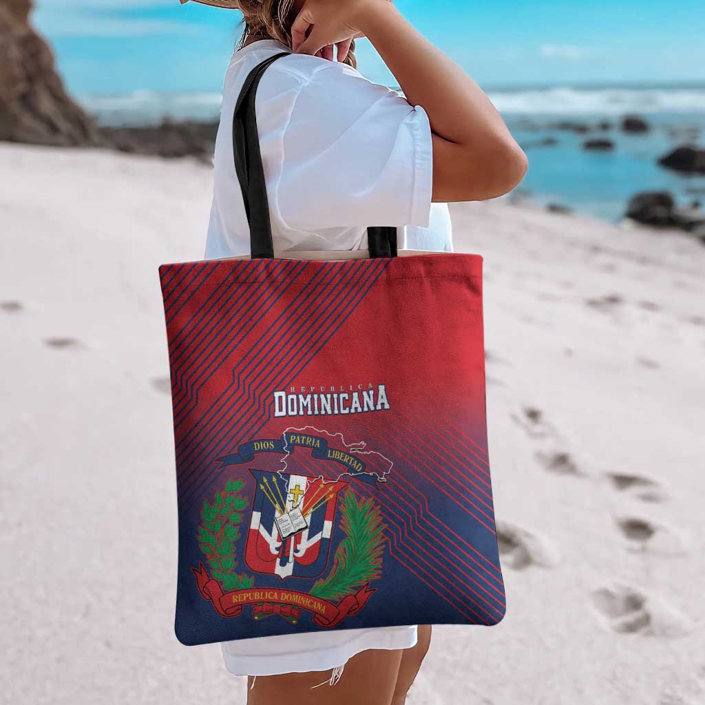 Dominican Republic 2026 Baseball Tote Bag Coat Of Arms Gradient Style - Wonder Print Shop