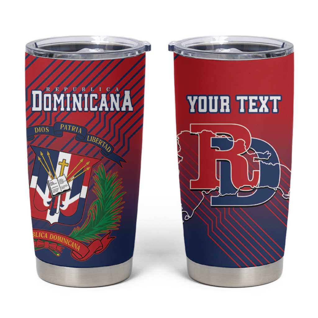 Dominican Republic 2026 Baseball Custom Tumbler Cup Coat Of Arms Gradient Style - Wonder Print Shop