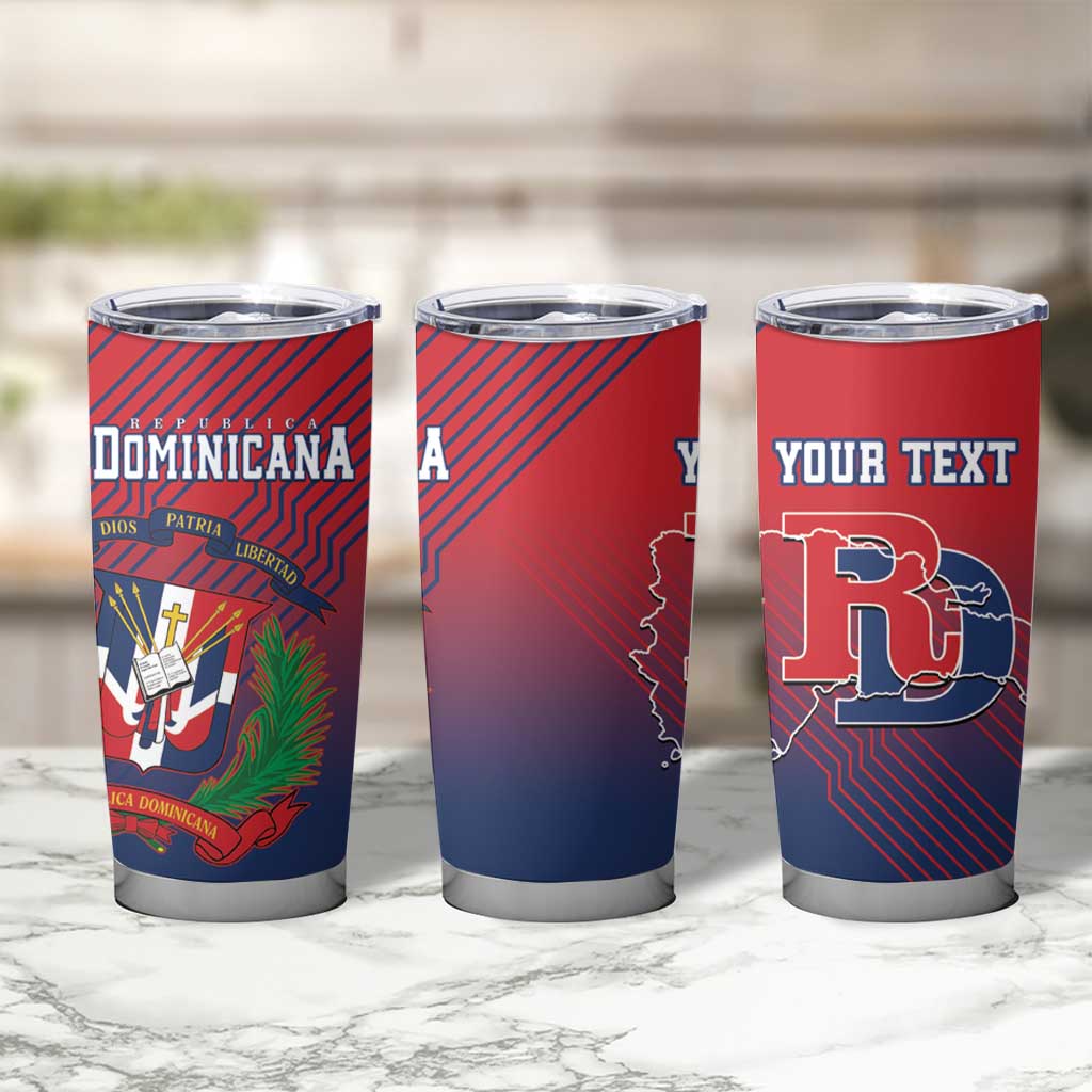 Dominican Republic 2026 Baseball Custom Tumbler Cup Coat Of Arms Gradient Style - Wonder Print Shop
