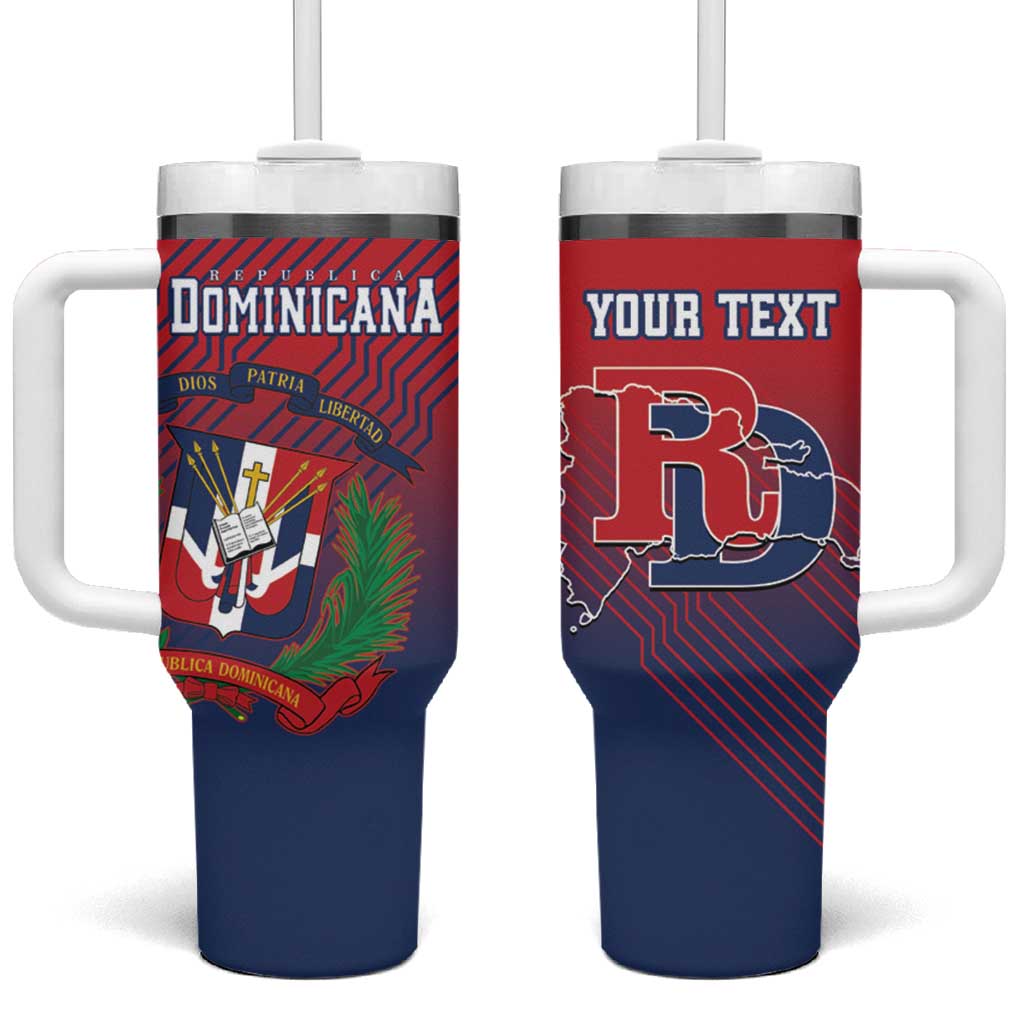 Dominican Republic 2026 Baseball Custom Tumbler With Handle Coat Of Arms Gradient Style - Wonder Print Shop