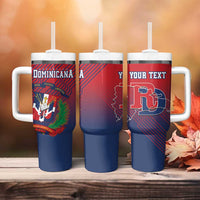 Dominican Republic 2026 Baseball Custom Tumbler With Handle Coat Of Arms Gradient Style - Wonder Print Shop