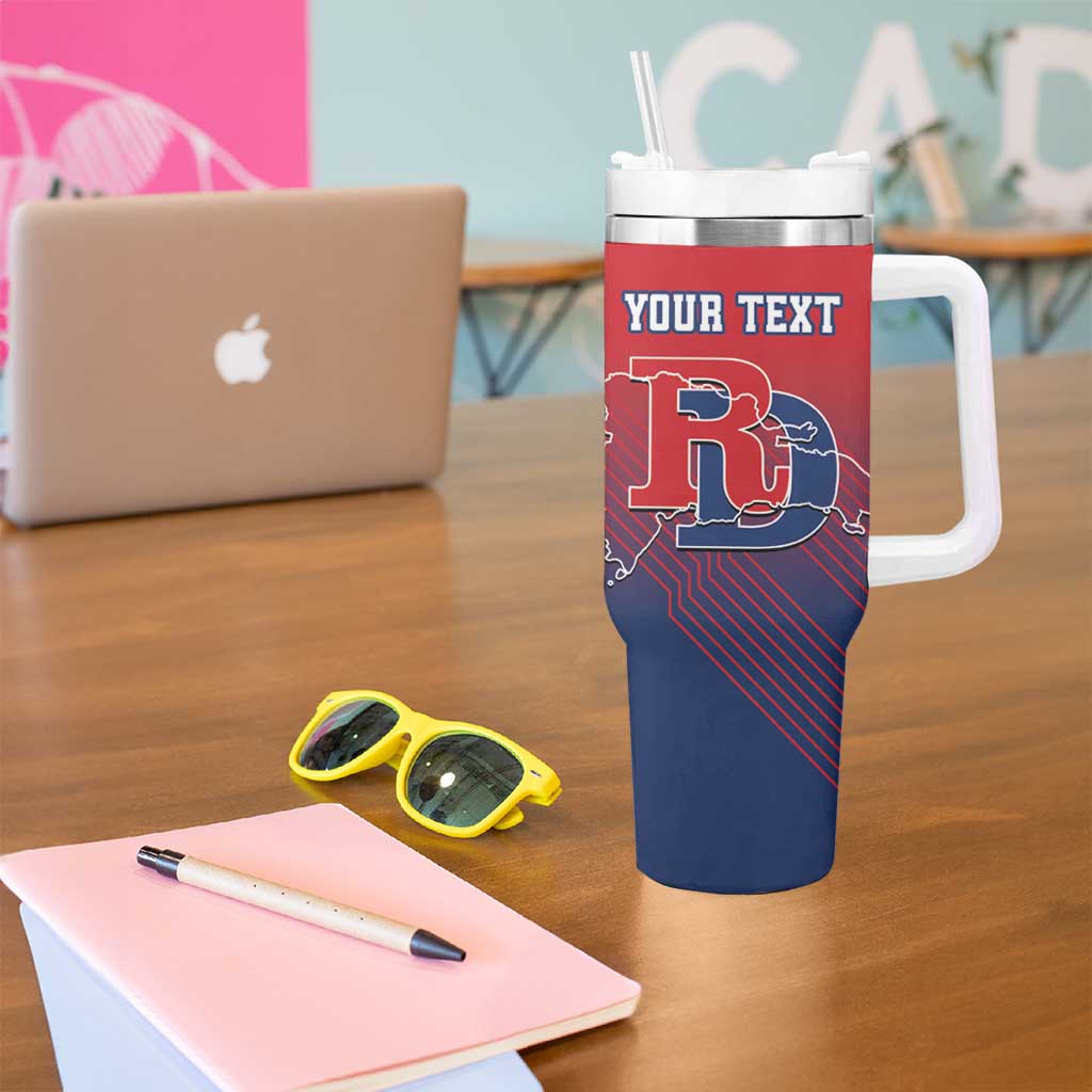 Dominican Republic 2026 Baseball Custom Tumbler With Handle Coat Of Arms Gradient Style - Wonder Print Shop