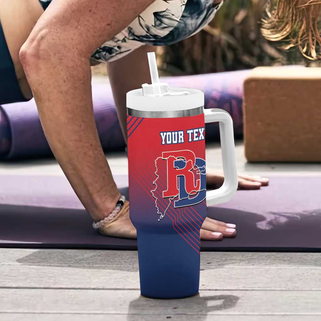 Dominican Republic 2026 Baseball Custom Tumbler With Handle Coat Of Arms Gradient Style - Wonder Print Shop