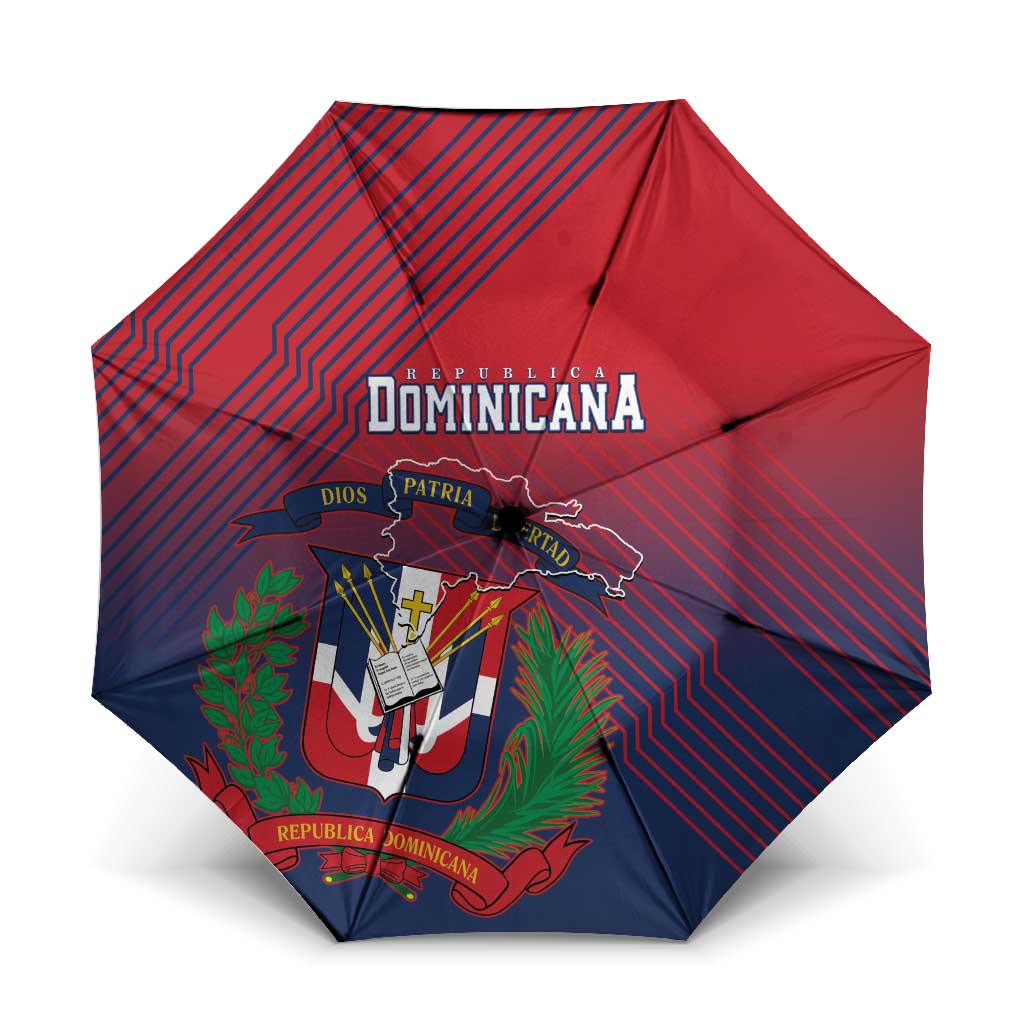 Dominican Republic 2026 Baseball Umbrella Coat Of Arms Gradient Style - Wonder Print Shop