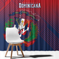 Dominican Republic 2026 Baseball Window Curtain Coat Of Arms Gradient Style - Wonder Print Shop