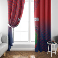 Dominican Republic 2026 Baseball Window Curtain Coat Of Arms Gradient Style - Wonder Print Shop