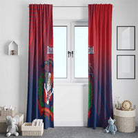 Dominican Republic 2026 Baseball Window Curtain Coat Of Arms Gradient Style - Wonder Print Shop