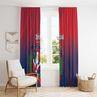 Dominican Republic 2026 Baseball Window Curtain Coat Of Arms Gradient Style - Wonder Print Shop