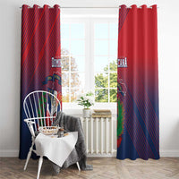 Dominican Republic 2026 Baseball Window Curtain Coat Of Arms Gradient Style - Wonder Print Shop