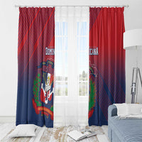 Dominican Republic 2026 Baseball Window Curtain Coat Of Arms Gradient Style - Wonder Print Shop