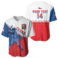 Czech Republic 2026 Baseball Custom Baseball Jersey Come On Cesko Flag Style - Wonder Print Shop