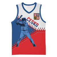 Czech Republic 2026 Baseball Custom Basketball Jersey Come On Cesko Flag Style - Wonder Print Shop