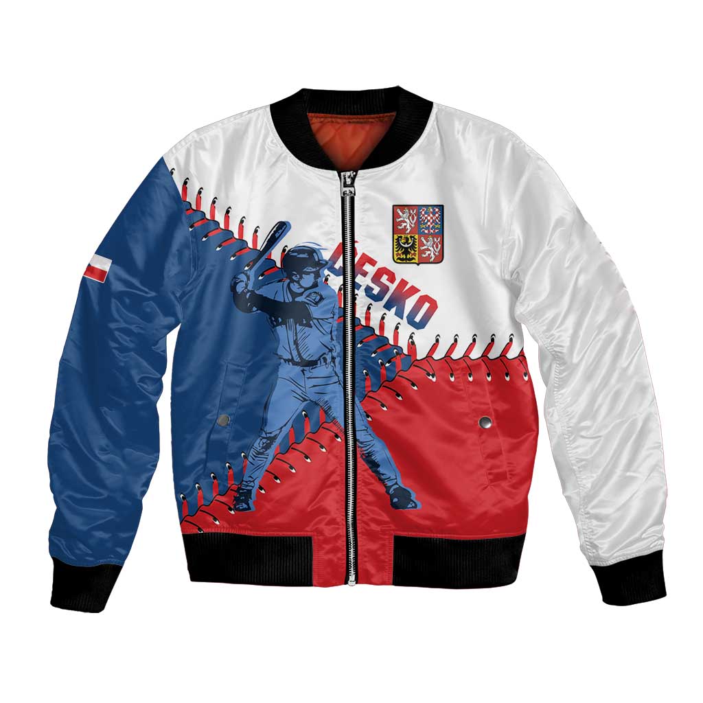Czech Republic 2026 Baseball Custom Bomber Jacket Come On Cesko Flag Style - Wonder Print Shop