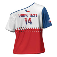 Czech Republic 2026 Baseball Custom Cross Shoulder Shirt Come On Cesko Flag Style - Wonder Print Shop