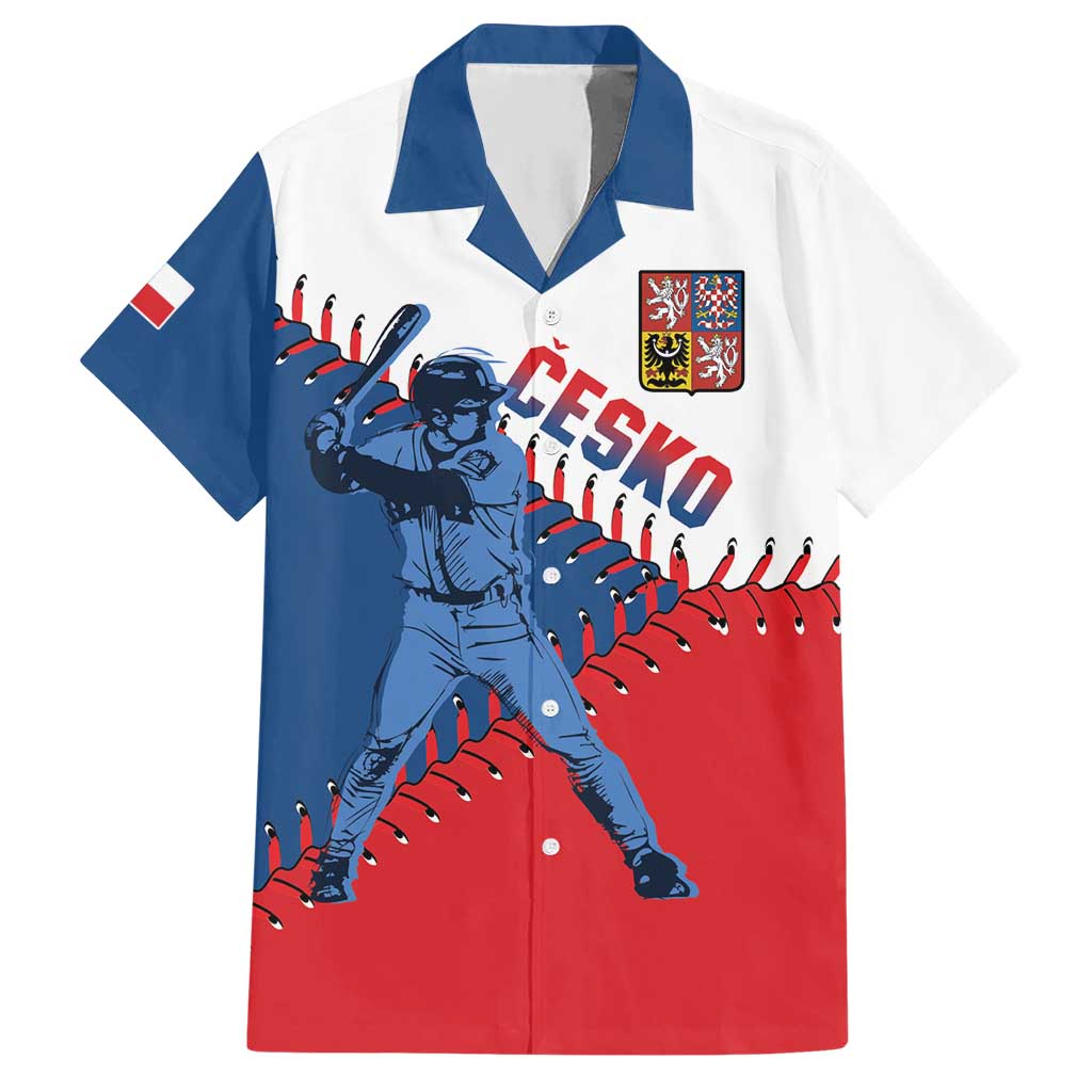 Czech Republic 2026 Baseball Custom Hawaiian Shirt Come On Cesko Flag Style - Wonder Print Shop