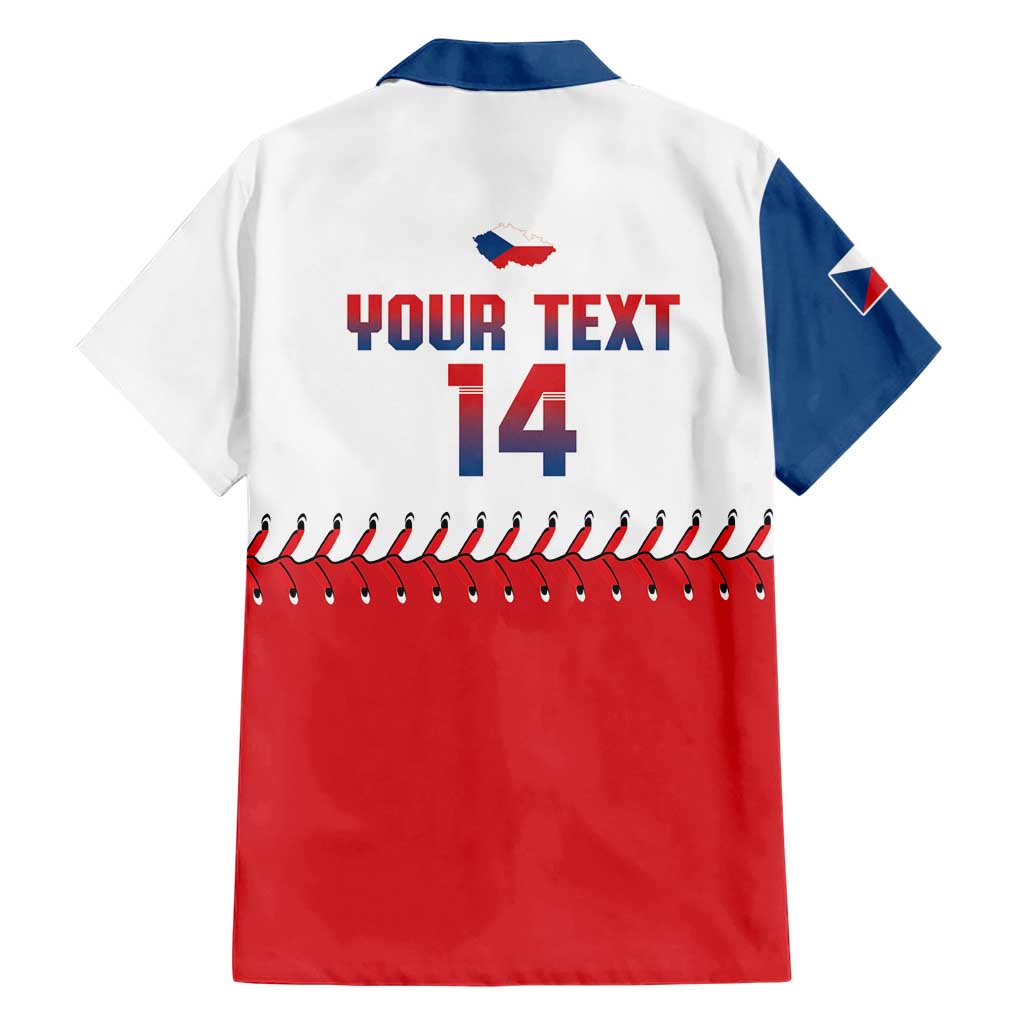 Czech Republic 2026 Baseball Custom Hawaiian Shirt Come On Cesko Flag Style - Wonder Print Shop