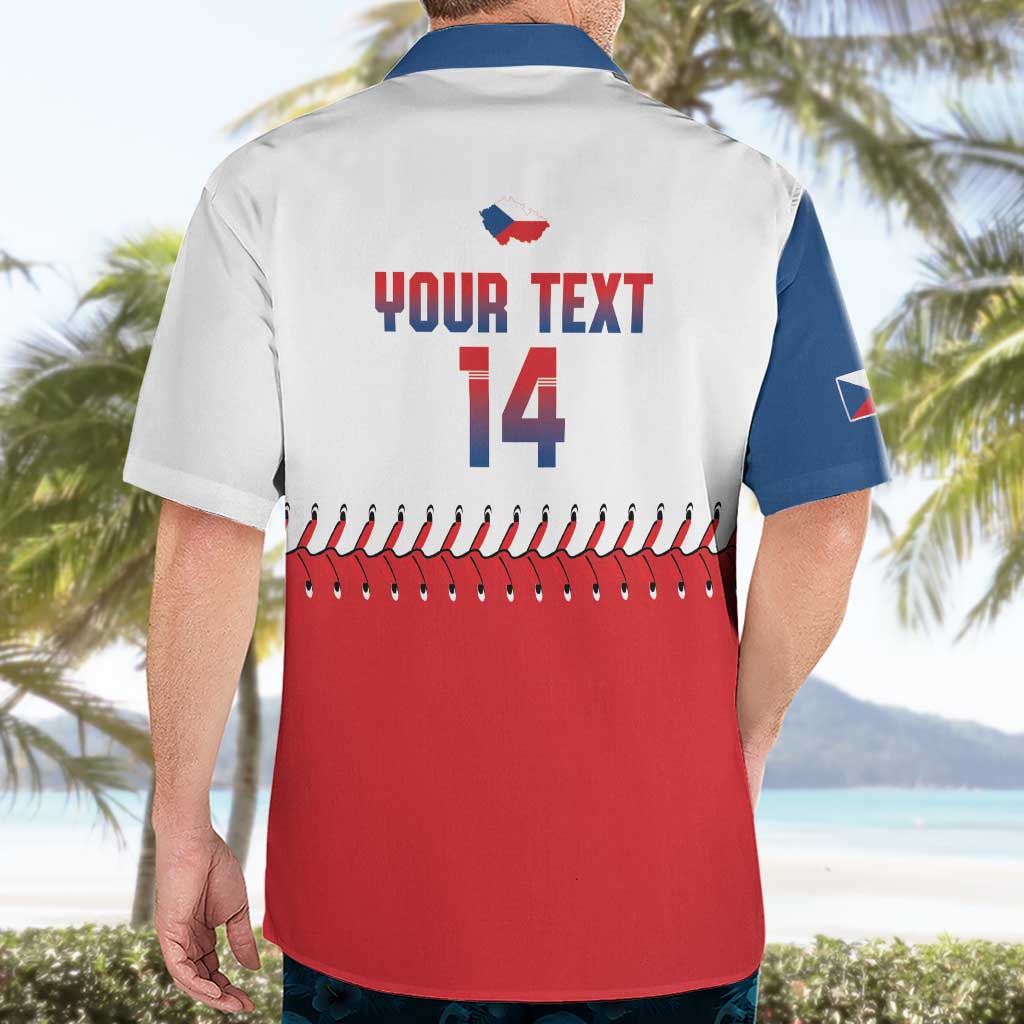 Czech Republic 2026 Baseball Custom Hawaiian Shirt Come On Cesko Flag Style - Wonder Print Shop