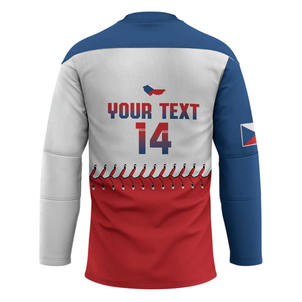 Czech Republic 2026 Baseball Custom Hockey Jersey Come On Cesko Flag Style - Wonder Print Shop