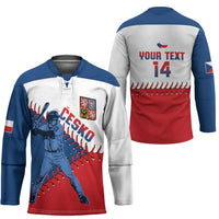 Czech Republic 2026 Baseball Custom Hockey Jersey Come On Cesko Flag Style - Wonder Print Shop