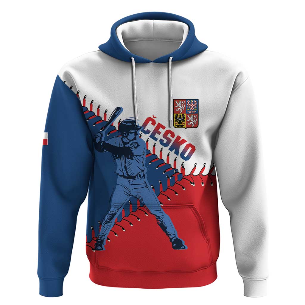 Czech Republic 2026 Baseball Custom Hoodie Come On Cesko Flag Style - Wonder Print Shop