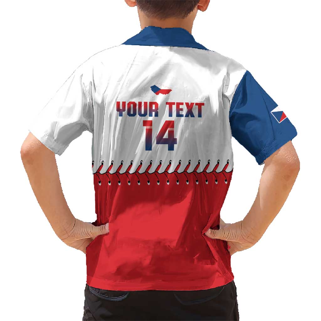 Czech Republic 2026 Baseball Custom Kid Hawaiian Shirt Come On Cesko Flag Style - Wonder Print Shop