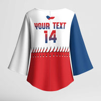 Czech Republic 2026 Baseball Custom Kimono Sleeve Blouse Come On Cesko Flag Style - Wonder Print Shop